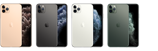 iPhone 11 Pro Max – immagini illustrative delle colorazioni del modello
